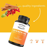 Thomas' all-natural Remedies Berberine 500mg (1000mg Per Serving)- 120 Vegan Capsules- with Ceylon Cinnamon & Black Pepper- Supports Healthy Immune Function & Overall Wellness