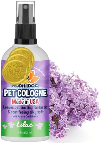 Bodhi Dog Natural Dog Cologne | Premium Scented Deodorizing Body Spray for Dogs & Cats | Neutralizes Strong Odors | Dog Perfume with Natural Dog Conditioner | Made in USA (Lilac, 4 Fl Oz)