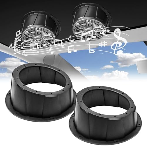 RECOIL USP65B Pairs of 6.5-Inch Speaker Pods, Universal 6.5” Angled Speaker Boxes, Surface Mount with Gaskets, Black Enclosures Compatible with Marine, UTVs, Boats, RVs, Cars, Trailers