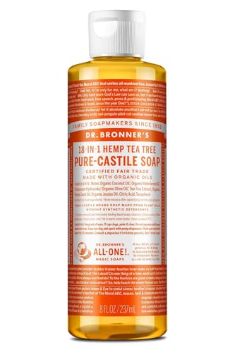 DR. BRONNER'S Castile LIQ SP,OG3,T/Tree 8 OZ 1-EA