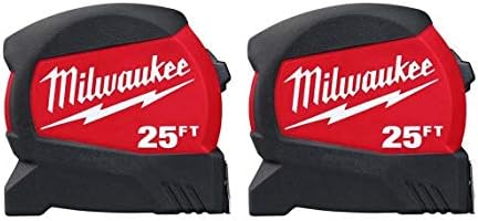 Milwaukee 25 ft. x 1.2 in. Compact Wide Blade Tape Measure (2-Pack)