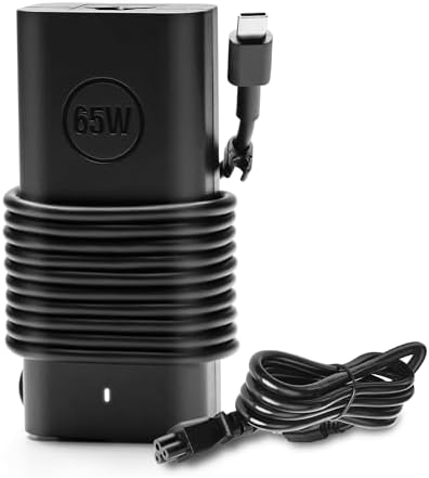 65W USB C Charger Fit for Dell Chromebook 11 3100/3100 2 in 1 3110/3110 2-in-1 5190/5190 2-in-1 Chromebook 13 14 3300 3380 3400 DA65NM190 HKA65NM200 LA65NM190 HA65NM190 Touchscreen Laptop