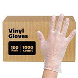 Comfy Package [Case of 1000 Disposable Vinyl Gloves, Powder Free, Latex Free, Clear Gloves for Cooking and cleaning - Large