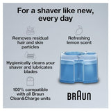 Braun Clean & Renew Refill Cartridges CCR, Replacement Shaver Cleaner Solution for Clean&Charge Cleaning System, Pack of 6