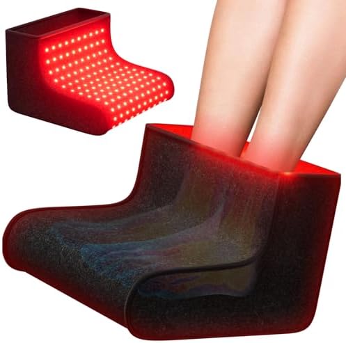 Red Light Therapy for Feet, Dual Wavelength 320 Led,for Achilles Tendonitis & Plantar Fasciitis, Double Side Light Redlight Product for Feet & Ankle Pain,Adjustable Power and Time Controller