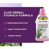 Lily Of The Desert Stomach Formula, Organic Aloe Vera Juice with Slippery Elm, Chamomile, Peppermint, and Ginger for Gut Health, Acid Reflux, Heartburn Relief, 32 Oz