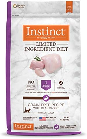 Instinct Limited Ingredient Diet, Natural Dry Cat Food, Grain Free Recipe - Real Rabbit, 10 lb. Bag