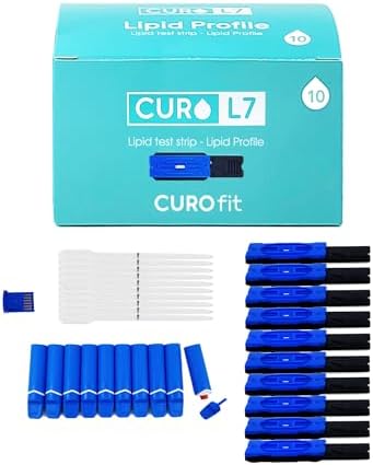 SOMMET CURO L7 Cholesterol Multi Test Strips TC, TG, HDL & LDL - Included 10 Strips (Device NOT Included)