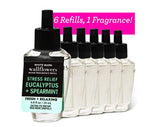 Bath & Body Works Eucalyptus Spearmint 6-Pack Wallflowers Sampler, 0.8 fl oz / 24 mL Each