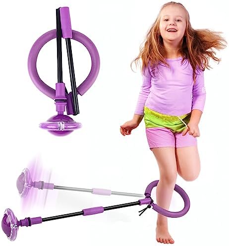 Skip Ball, Portable Foldable Colorful Flash Wheel Swing Ball, Kids Toys for Girls & Boys for Skip It, Sports Fitness Toys for Kids & Adults. Gifts for Mom Women & Girls Toys Age 5-10 Years