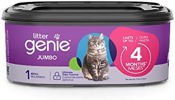 Litter Genie Refill Bags | Jumbo 1-Pack | Up to 4 Months of Supply in 1 Cartridge | Ultimate Odor Control Cat Litter Bags