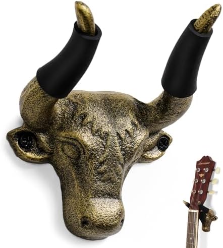 Adowes Guitar Wall Mount 1 Pack, Guitar Hanger Wall Mount Cast Iron, Guitar Holder for Wall, Guitar Accessories for Acoustic, Electric Guitar, Bass, Ukulele, Guitar Stand Wall, Men's Guitar Gifts