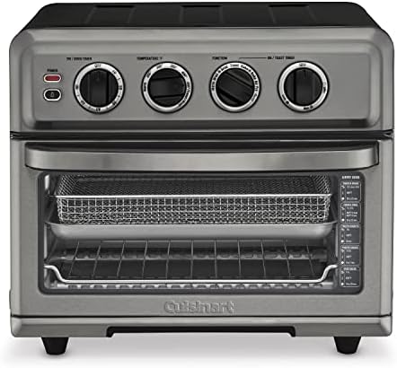 Cuisinart Air Fryer + Convection Toaster Oven, 8-1 Oven with Bake, Grill, Broil & Warm Options, Black Stainless Steel, TOA-70BKS