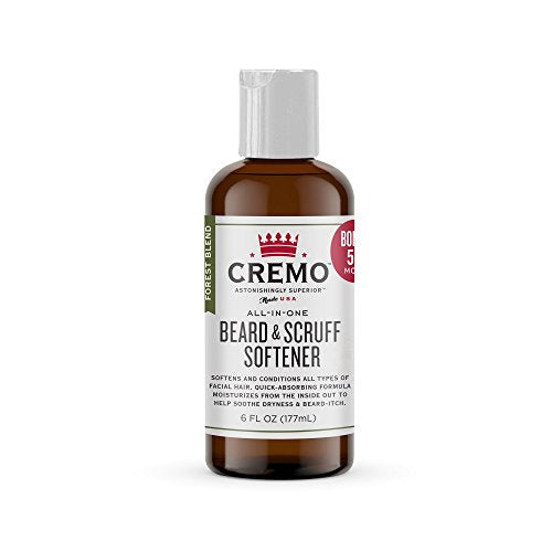 Cremo Cedar Forest Beard & Scruff Softener, Softens and Conditions Coarse Facial Hair of all Lengths in Just 30 Seconds, 6 Fluid Ounce