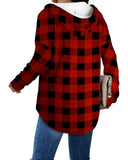 Womens Tunics Plus Size Tops Long Sleeve Shirt Ugly Christmas Sweater Funny Pullover Sweatshirt Red Plaid 2XL