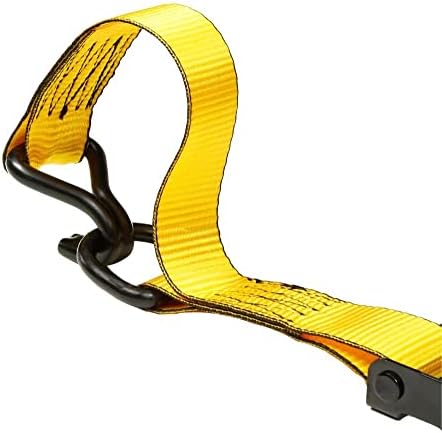 DEWALT DXBC33004 Black/Yellow 1.5" x 16' Ratchet Tie Down Straps - Mid-Weight Cargo Hauling (3300 lb Break Strength), 4 Pack