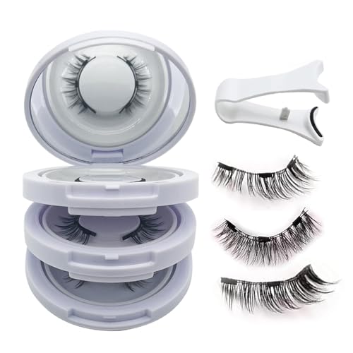 Ginani magnetic lashes,Magnetic Eyelashes Natural Look,Magnetic Eyelashes with Applicator,Reusable Magnetic eyelashes,No Glue Needed Magnetic Eyelashes Magnetic Lashes Kit（Natural+Simple+Fuller）