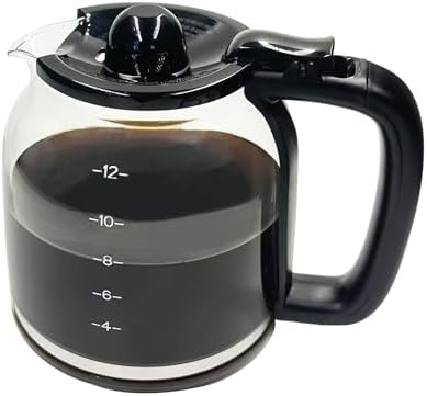 12 CUP Replacement Glass Carafe Pot ONLY Compatible with Ninja Coffee Maker CE251 CE250 CE200 CE200C CE201 CE201C series, Ninja Carafe Replacement Part No. # XGLSLID200