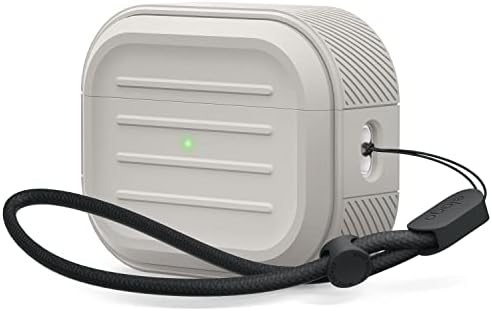 elago Armor Case Compatible with AirPods Pro 2nd Generation Case Cover - Compatible with AirPods Pro 2 Case, Lanyard Included, Supports Wireless Charging, Shock Resistant, Full Protection (Stone)