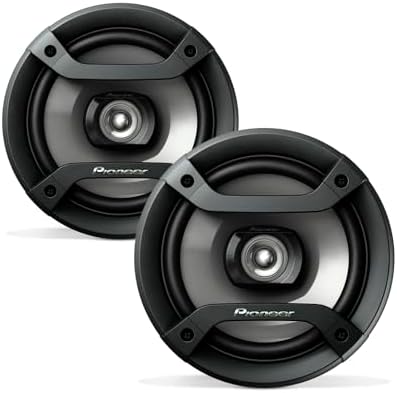 PIONEER TS-F1634R 2-Way Coaxial Car Audio Speakers Full Range 6.5" Round Speakers 200W Max Enhanced Bass Response Easy Installation Black Car Speakers
