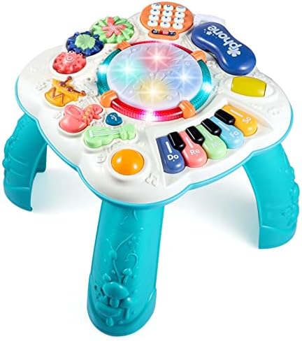 Baby & Toddler Toys, Baby Activity Center 6 to 12-18 Month Old, Learning Musical Table Toys for 1 2 3 Year Old Boys Girls Gifts