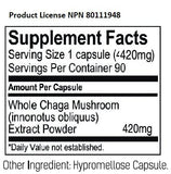 Sayan Siberian Chaga Mushroom Extract 90 Wild Harvested 420mg Vegan Capsules Support Supplement for Immune Defense, Better Sleep, Stomach and Detox Health