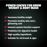 Bully Max Dog Weight Gainer Chews - High Calorie Dog Food Health Supplement For Healthy Weight Gain, Immunity & Digestion for All Breeds & Ages - 75 Tasty Soft Chews for Puppies and Adults - 300g Pack