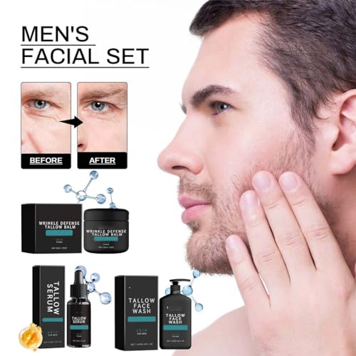 Forge Wrinkle Defense Tallow Balm For Men, Forge Skin Care For Men, Beef Tallow Face Cream, Beef Tallow Skin Care, Tallow Face Moisturizer, Facial Skin Care For Men Reduce Fine Lines (2 set)