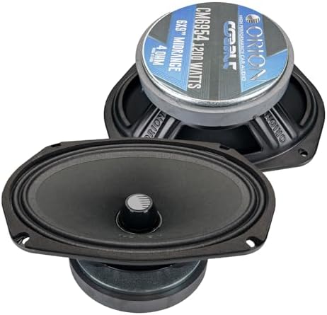 ORION Cobalt CM6954 High Efficiency 6x9 Mid-Range Bullet Loudspeakers, 1200W Max Power, 300W RMS, 4 Ohm, 1.5" Voice Coil - Pro Car Audio Stereo, Midrange Speakers (Pair)