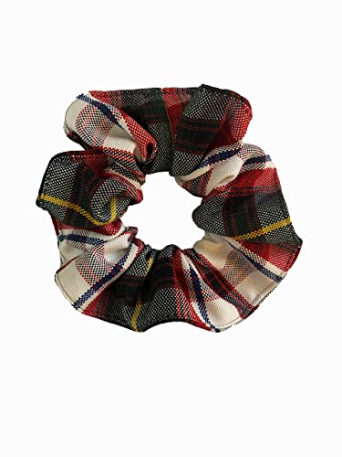 School Uniform Plaid/School Uniform Plaid Scrunchies/Soft Hair Scrunchies/Uniform Scrunchies/Girls and Women Accessories (Linus-Plaid 2A)