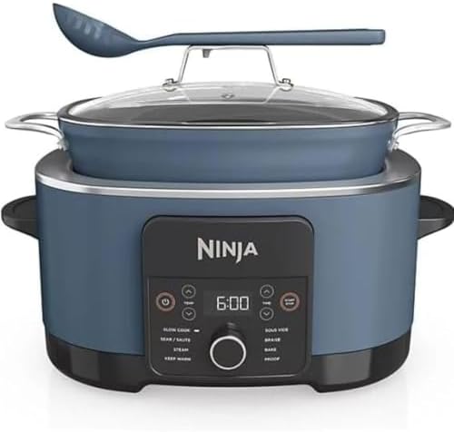 Ninja Foodi PossibleCooker PRO 8.5Qt 8-in 1 Multicooker Replaces 14 Appliances Triple Fusion Heat Cooks 30% Faster Slow Cooker Steam Oven Food Warmer Nonstick Pot Sauté Pan Dutch Oven - Blue (Navy)