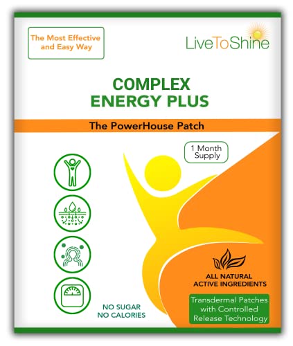 Live To Shine Energy Be Patch - Natural Ingredients for Energy, Alertness and Wellbeing - 30 Patches - USA Made