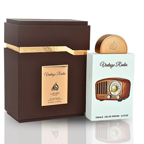 Lattafa Pride Vintage Radio for Unisex Eau de Parfum Spray, 3.4 Ounce / 100 ml