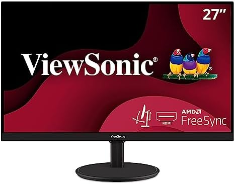 ViewSonic VA2747-MHJ 27" Full HD Monitor with Advanced Ergonomics, FreeSync, 100Hz, Eye Care, HDMI, VGA Inputs (Renewed)