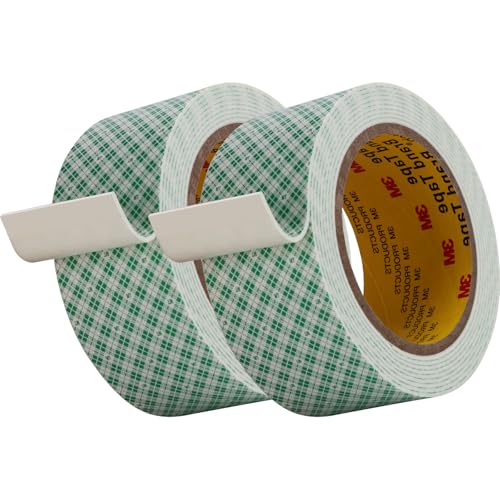 Double Sided Foam Tape 4026 2in x 10ft 0.06" Thick 2 Pack White Double Coated Urethane Adhesion Polyurethane Tape for Bonding Attaching Mounting Interior Signage Nameplates DIY Card