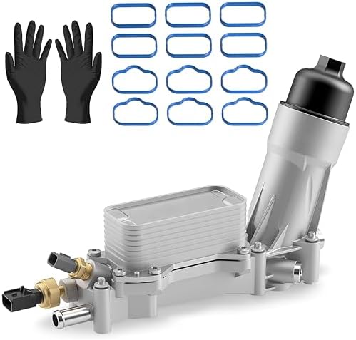 926-876 926-959 Upgraded Aluminum Engine Oil Filter Housing with Oil Cooler For 2011-2016 Chrysler 200 300 Dodge Charger Challenger Journey Caravan Durango Avenger, Wrangler, Ram ProMaster 3.6L