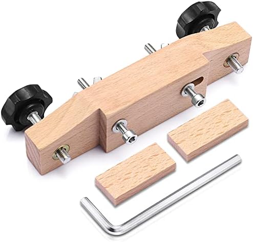 Facmogu Solid Maple Guitar Bridge Clamp, Entry Level Bridge Clamp Acoustic Luthier Tools with Cork Gasket & L-Wrench, Wooden Guitar Bridge Clamp for Classical/Acoustic Guitar Accessory Luthier Tools