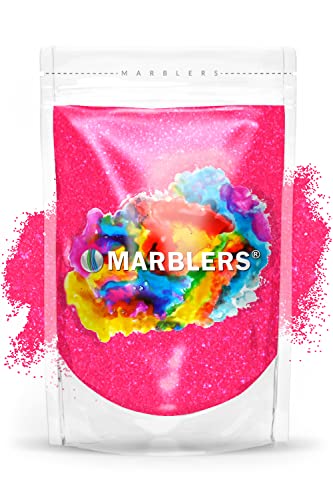 MARBLERS Neon Glitter [Fluorescent Pink] 3oz (85g) | Fine | Non-Toxic, Vegan, Cruelty-Free | Face, Body, Eyeshadow, Hair, Festival, Party Makeup | Nail Art, Polish | Resin, Tumbler, Slime, Craft