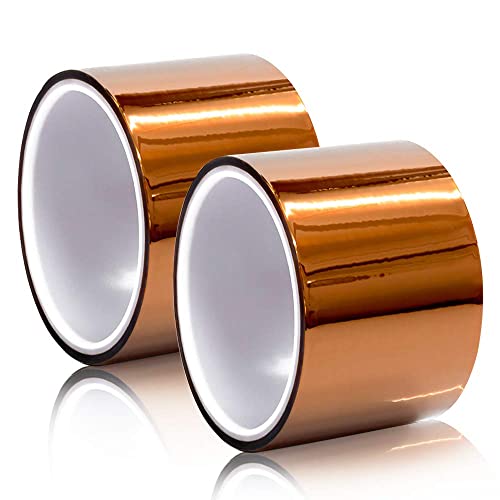 MYJOR Brand High Temperature Tissue Paper Tape, Used to Protect CPU and 3D Printer Work Surface, PCB Circuit Board Professionals (2" x 108ft x 2)