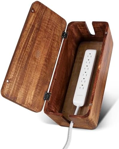 Large Cable Management Box - Cable Organizer Box and Power Strip Box for Electrical Cord Management - Hide Desk Cord and Floor Cables - Wire Storage and Organization for Cords