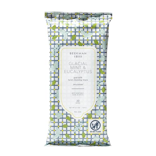 Beekman 1802 Face & Body Wipes - 30 Count - Cleanses Dirt & Makeup - With Goat Milk, Aloe & Vitamin E - Alcohol Free, Biodegradable - Good for Sensitive Skin - Cruelty Free - Packaging May Vary