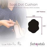 Foot Petals Spot Dot Cushion, Pressure Point Solution for Blister Relief, Rub Protection, Women's Heels, Pumps, Flats, 6pc, Black