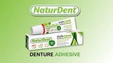 Natural Strong Denture Adhesive NaturDent holds Dentures Longer and Stronger No Zinc No Petrochemical No Paraben No Yucky Taste