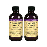 Honey Gardens Elderberry Syrup with Grade A Raw Honey, Propolis, Organic ACV & Elderberries | Traditional Immune Formula w/Echinacea | Made in The USA (4oz, 2pk)