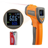 Inkbird Infrared Thermometer Gun, -58℉~1022℉ Digital Laser Temperature Gun for Pizza Oven, Heat Meter Gun IR Thermometer for Kitchen Deep Frying, Other Daily Uses (NOT for Human)