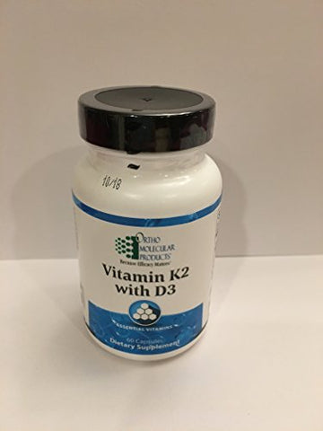 Ortho Molecular Products, Vitamin K2 with D3 60 caps