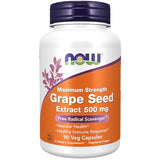 NOW Foods Grape Seed Extract, Maximum Strength 500 mg - 90 Veg Capsules