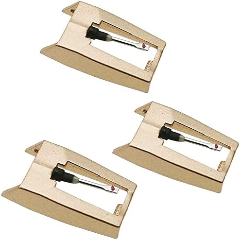Record Player Needle, Upgraded Golden Record Needles Stylus Replacement for Crosley Victrola Jensen Turntable, Vinyl Record Player, Phonograph(Pack of 3)