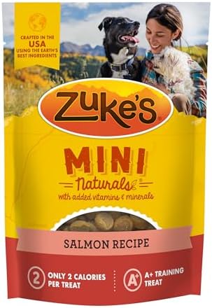 Zuke’s Mini Naturals Dog Training Treats for Dogs of All Sizes, Pet Treats made with Real Salmon, 16 oz. Resealable Pouch - 16 oz. Bag
