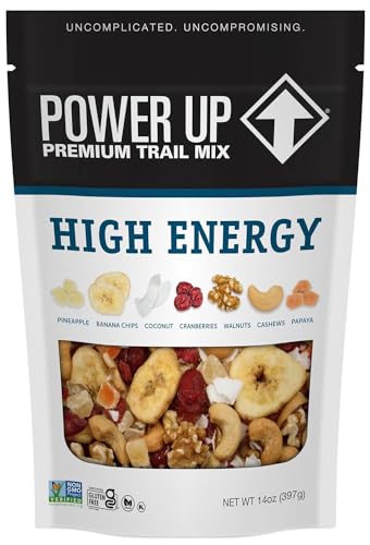 Power Up High Energy Trail Mix, Vegan Friendly, Kosher, Gluten Free & Non-GMO, 14 Ounce (Pack of 6)